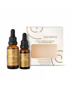 Benelica Acne/anti Aging Treatment Renewal Enzymatic Lotion 30 ml and Snail Serum 20 ml