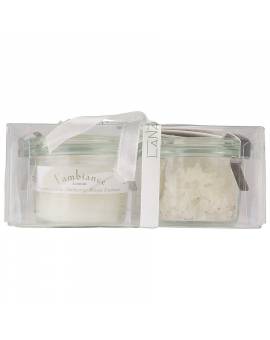 La Nature bath salt and scented candle "Olive" Wellness gift Set 